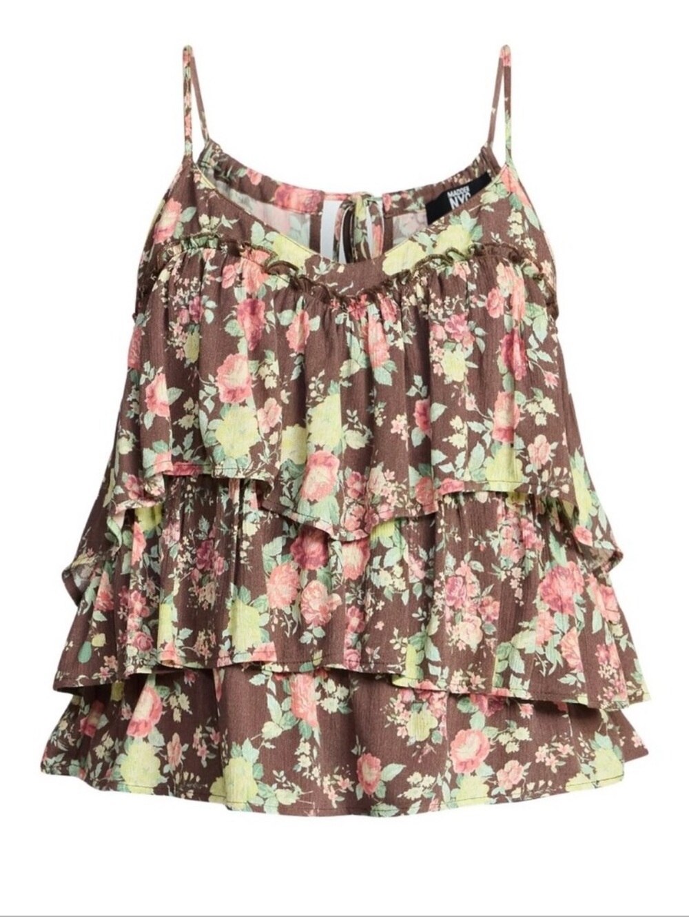 Boho 3 Tiered Ruffle Tank - Floral